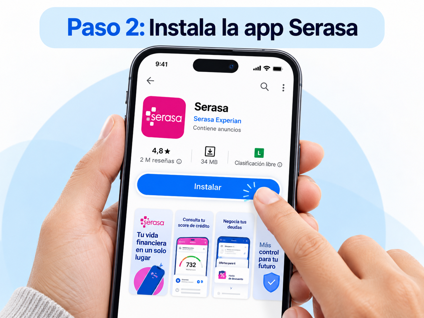 Pantalla para introducir CPF en Serasa